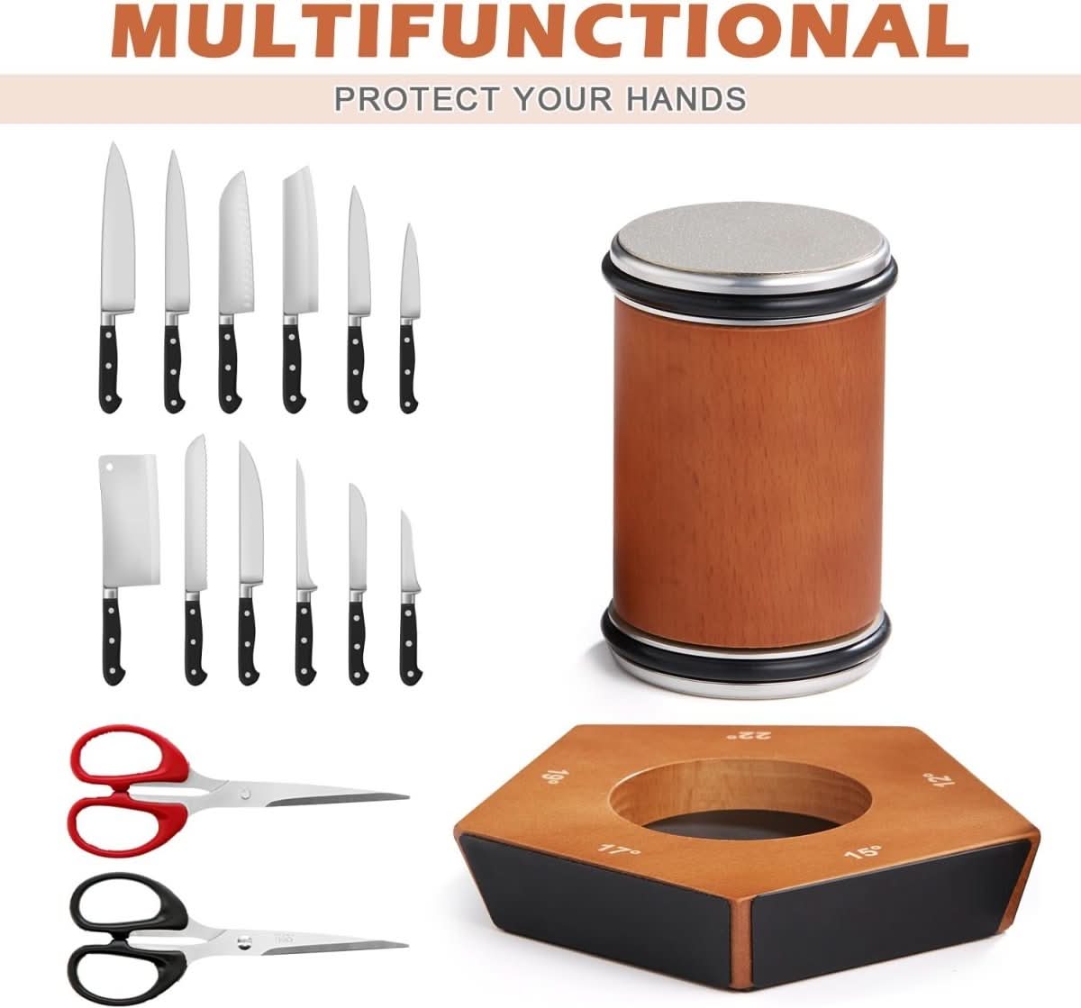 Manual Diamond Roller Knife Sharpener for Effortless Precision