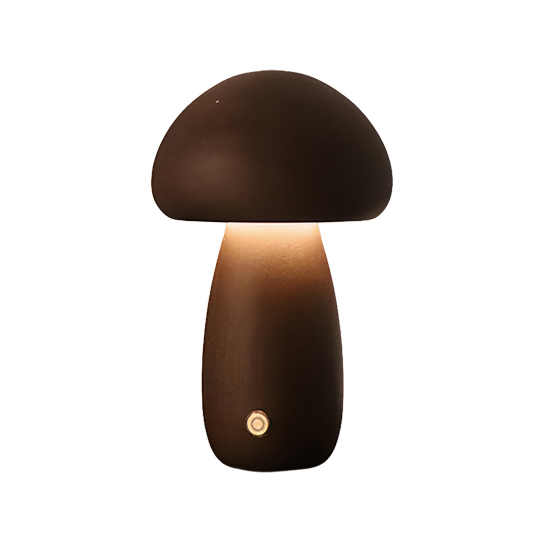 Beech Wood Mushroom Cordless LED Table Lamp