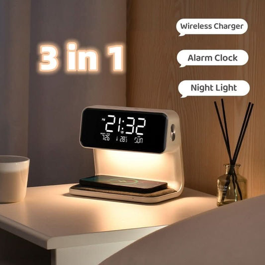 Clutter-Free Nightstand Solution with Touch Lamp
