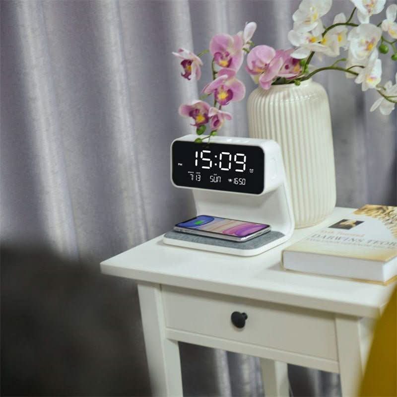 Clutter-Free Nightstand Solution with Touch Lamp