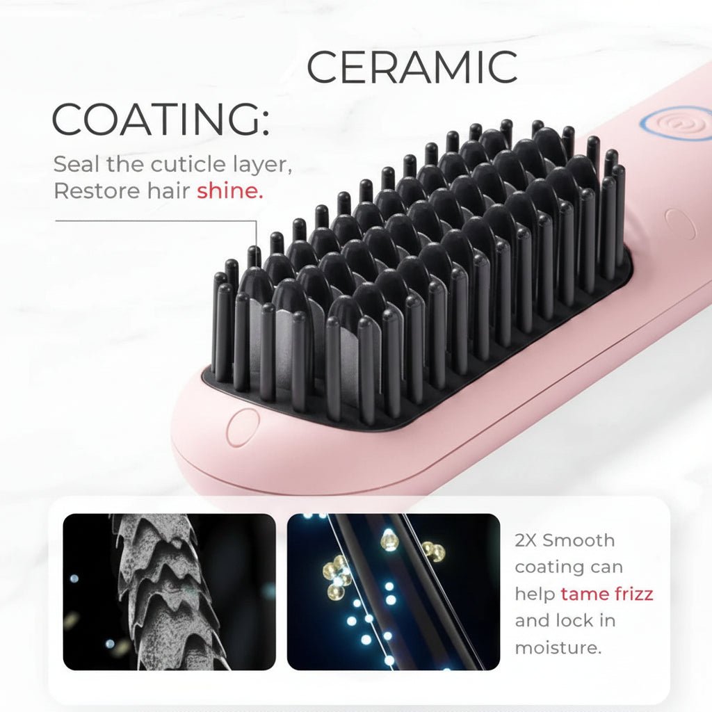 3-in-1 Heat Brush for Smooth, Frizz-Free Hair