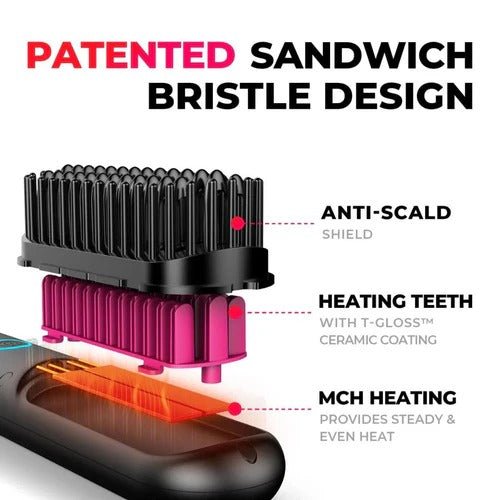 3-in-1 Heat Brush for Smooth, Frizz-Free Hair