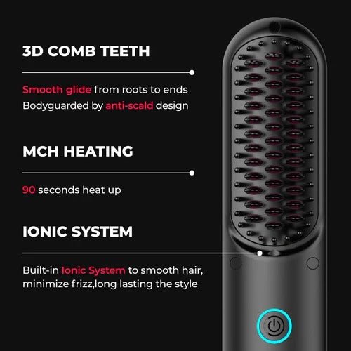 3-in-1 Heat Brush for Smooth, Frizz-Free Hair