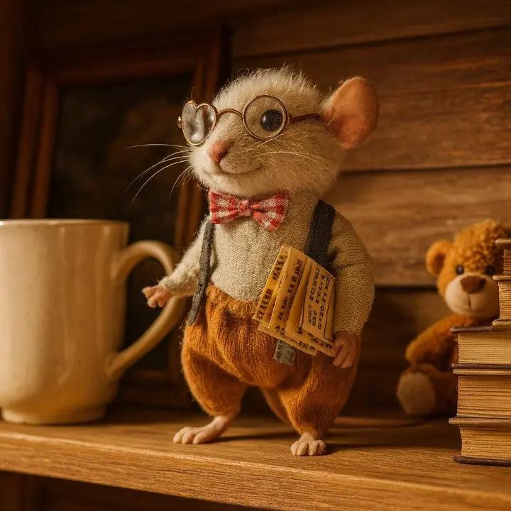 Handmade Felt Mouse Ornaments for Cozy Home Decor
