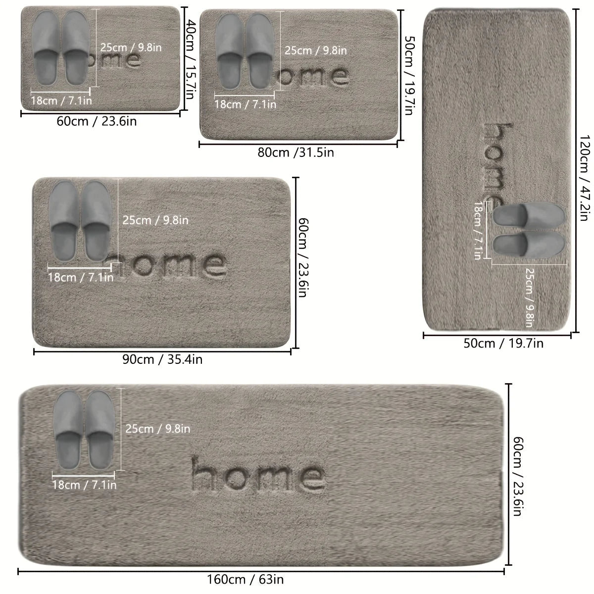 Non-Slip Absorbent Flannel Mat for Everyday Home Use