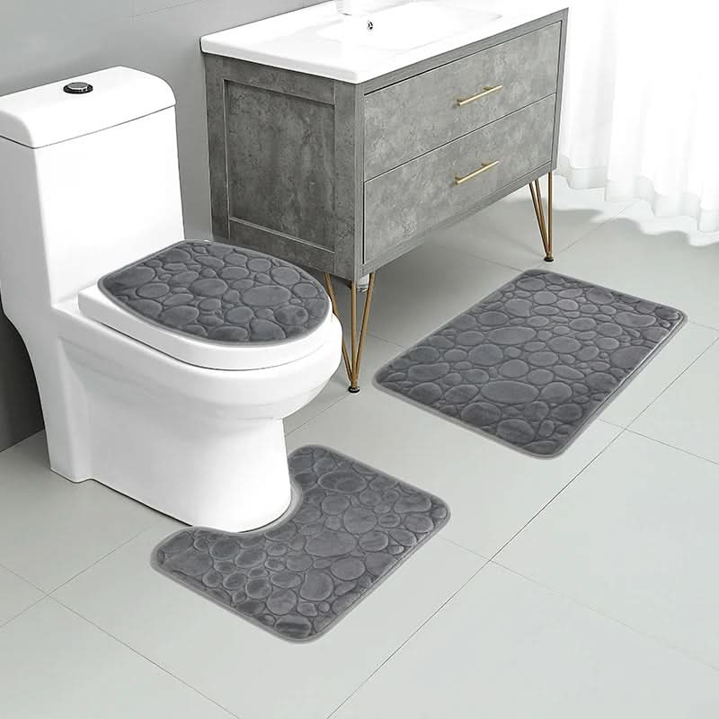 3-Piece Non-Slip Bathroom Mat Set with Comfort & Style