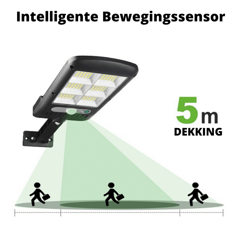 SolarBright Motion Sensor Garden Lamp – Wireless IP65 Outdoor LED Light with Remote Control & 6000K Cool White Illumination