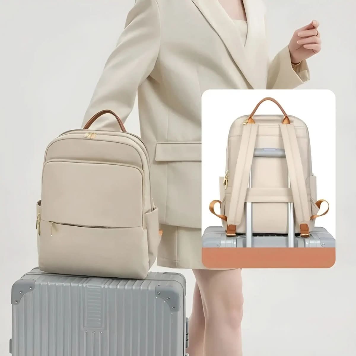 Stylish Multifunctional Women's Backpack for Work, Travel & Daily Use