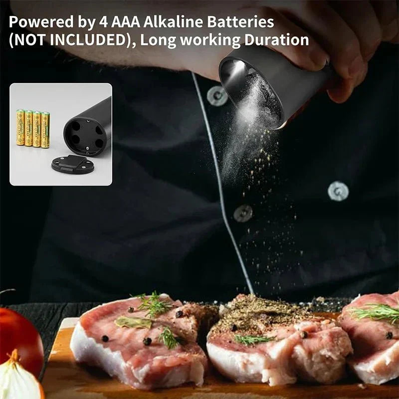 Electric Salt and Pepper Grinder Set with Adjustable Coarseness