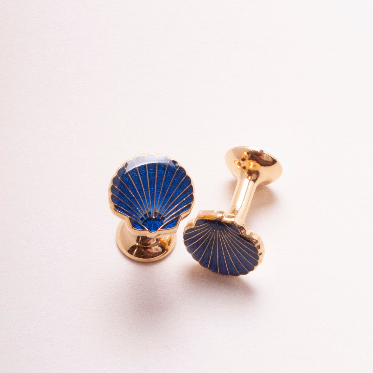 SUPPLIED BY TOM - Gold Plated Scallop Cufflinks