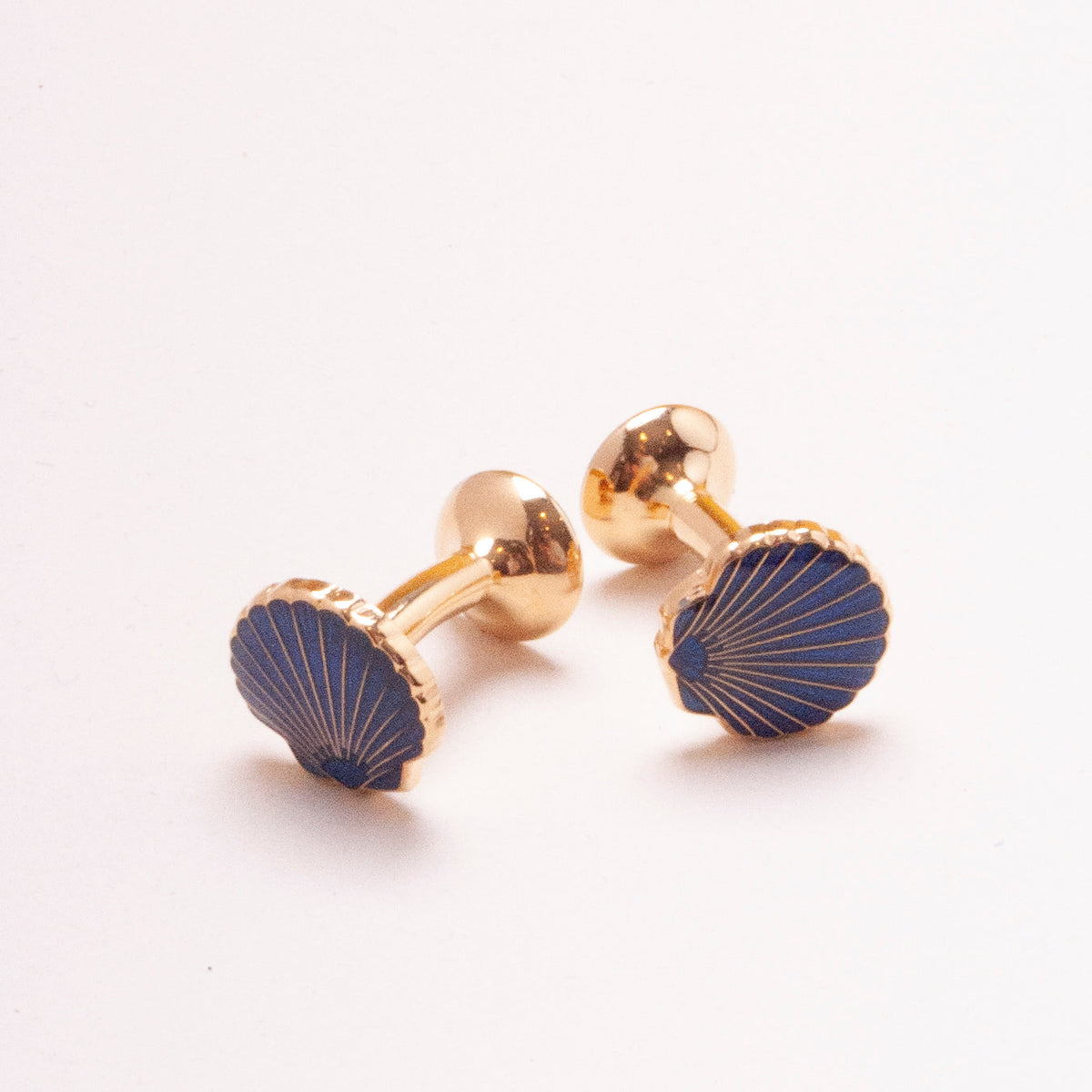 SUPPLIED BY TOM - Gold Plated Scallop Cufflinks