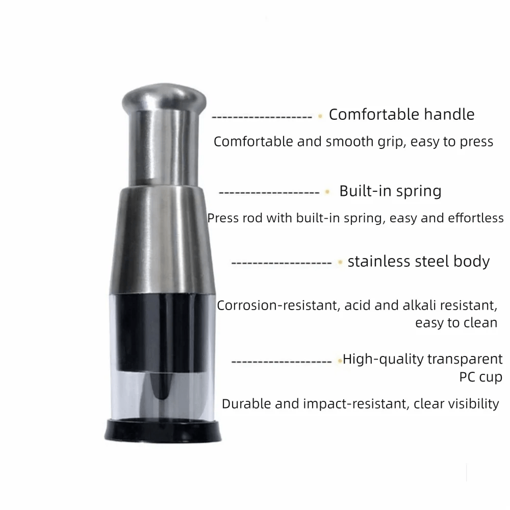 Compact Garlic Chopper Featuring Durable Steel Cutting Blades