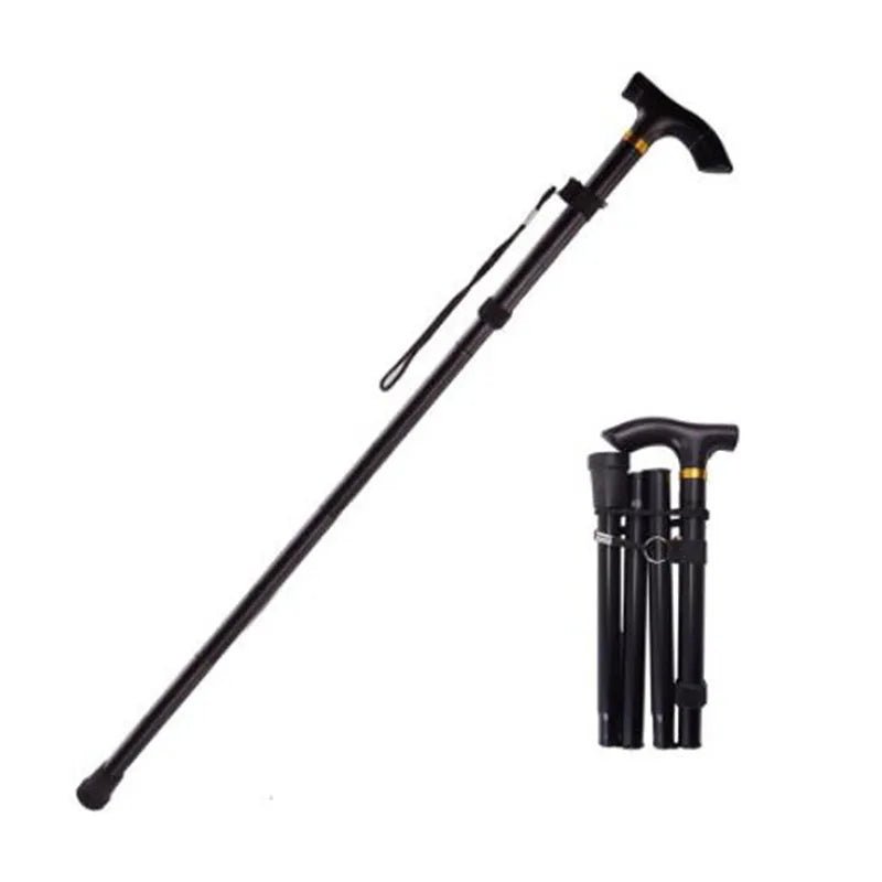 Compact Telescopic Folding Walking Stick for Controlled Hiking Support
