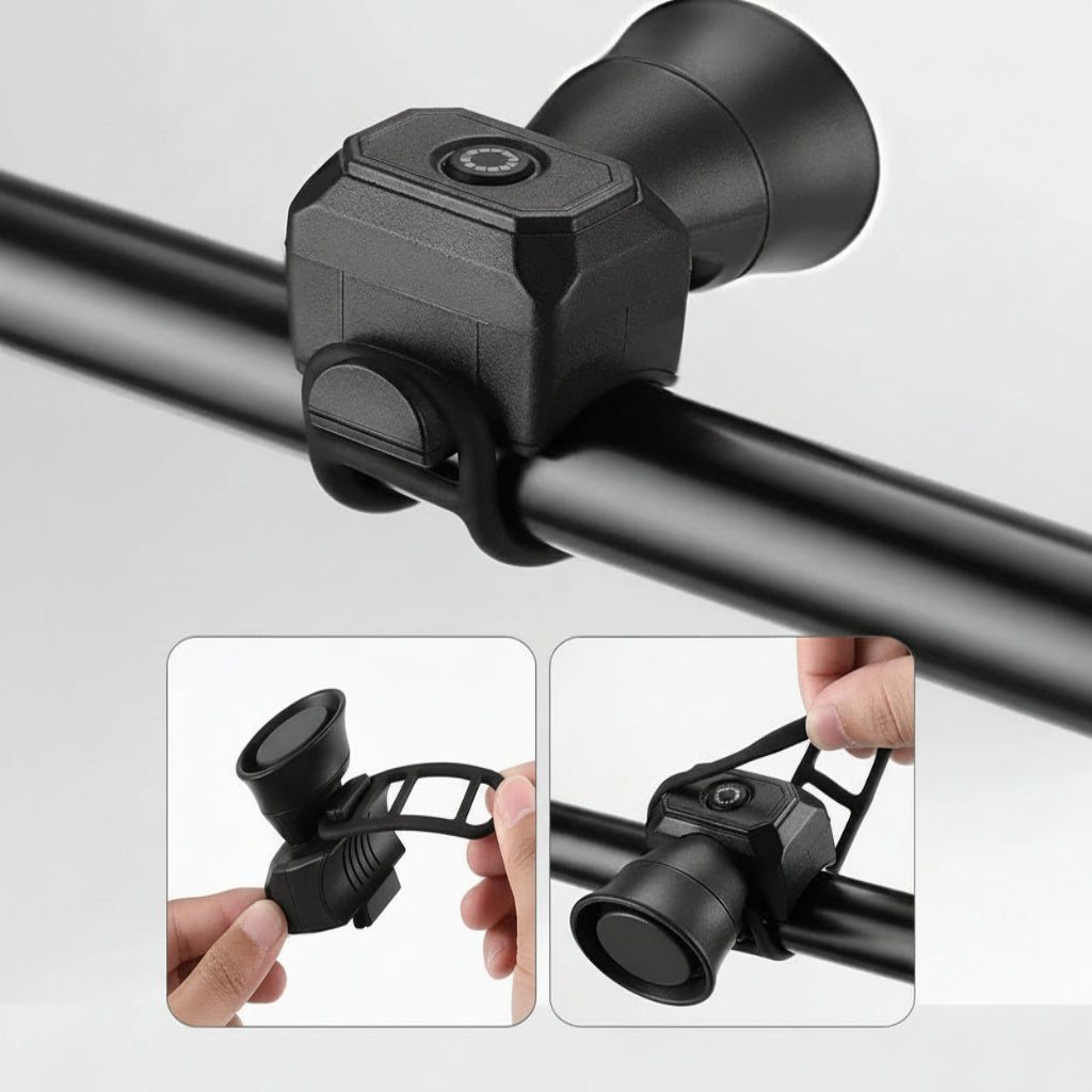 USB Rechargeable Waterproof Bicycle Horn for Safe Riding