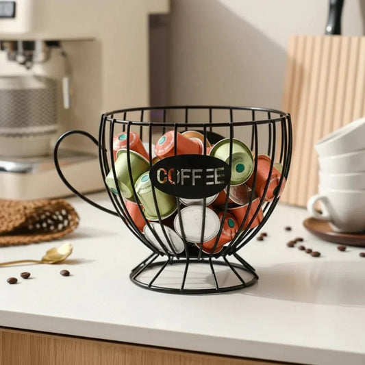 Stylish Home Shelf for Coffee Pods and Treats