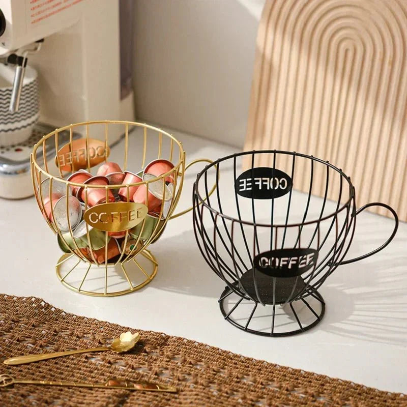 Stylish Home Shelf for Coffee Pods and Treats