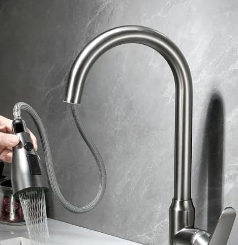 Modern Pull-Out Kitchen Faucet with Touch Sensor