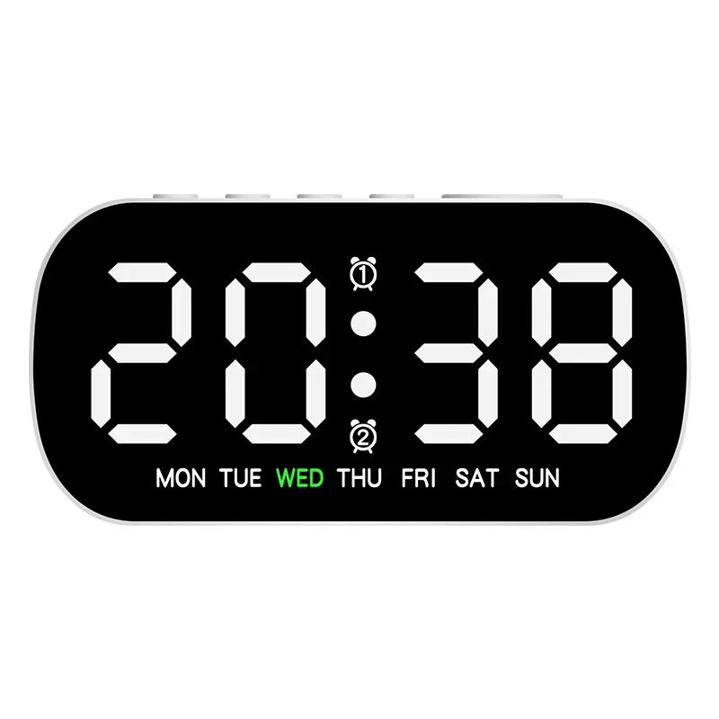 LED Digital Alarm Clock with Dual Alarm & Temperature Display
