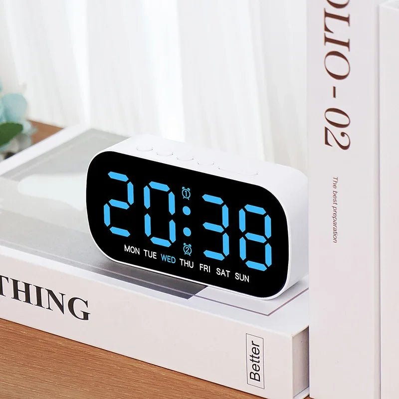 LED Digital Alarm Clock with Dual Alarm & Temperature Display