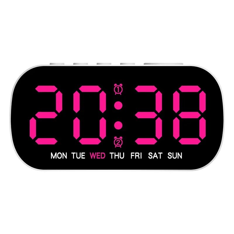 LED Digital Alarm Clock with Dual Alarm & Temperature Display