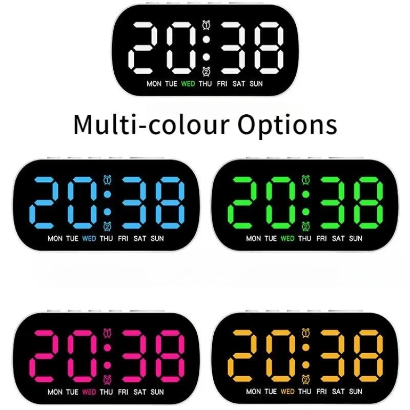 LED Digital Alarm Clock with Dual Alarm & Temperature Display
