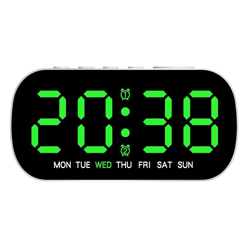 LED Digital Alarm Clock with Dual Alarm & Temperature Display