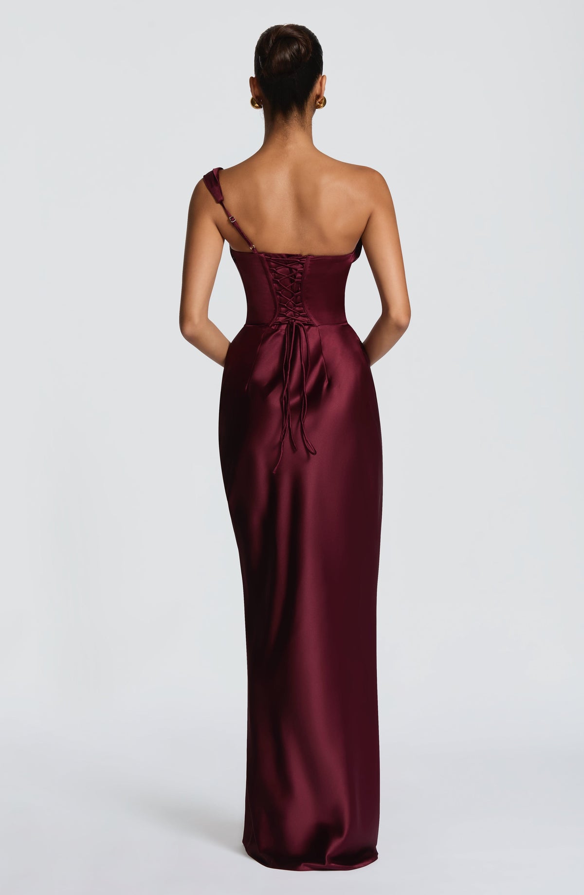 Women's Satin Cowl Neck Mermaid Maxi Dress