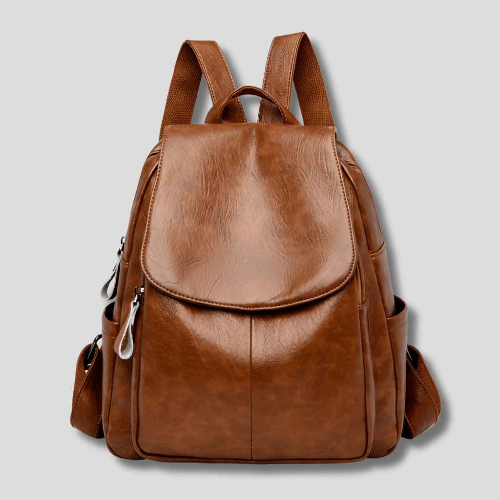 Elegant Anti-Theft Leather Backpack for Women