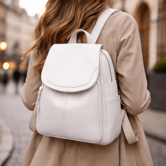 Elegant Anti-Theft Leather Backpack for Women