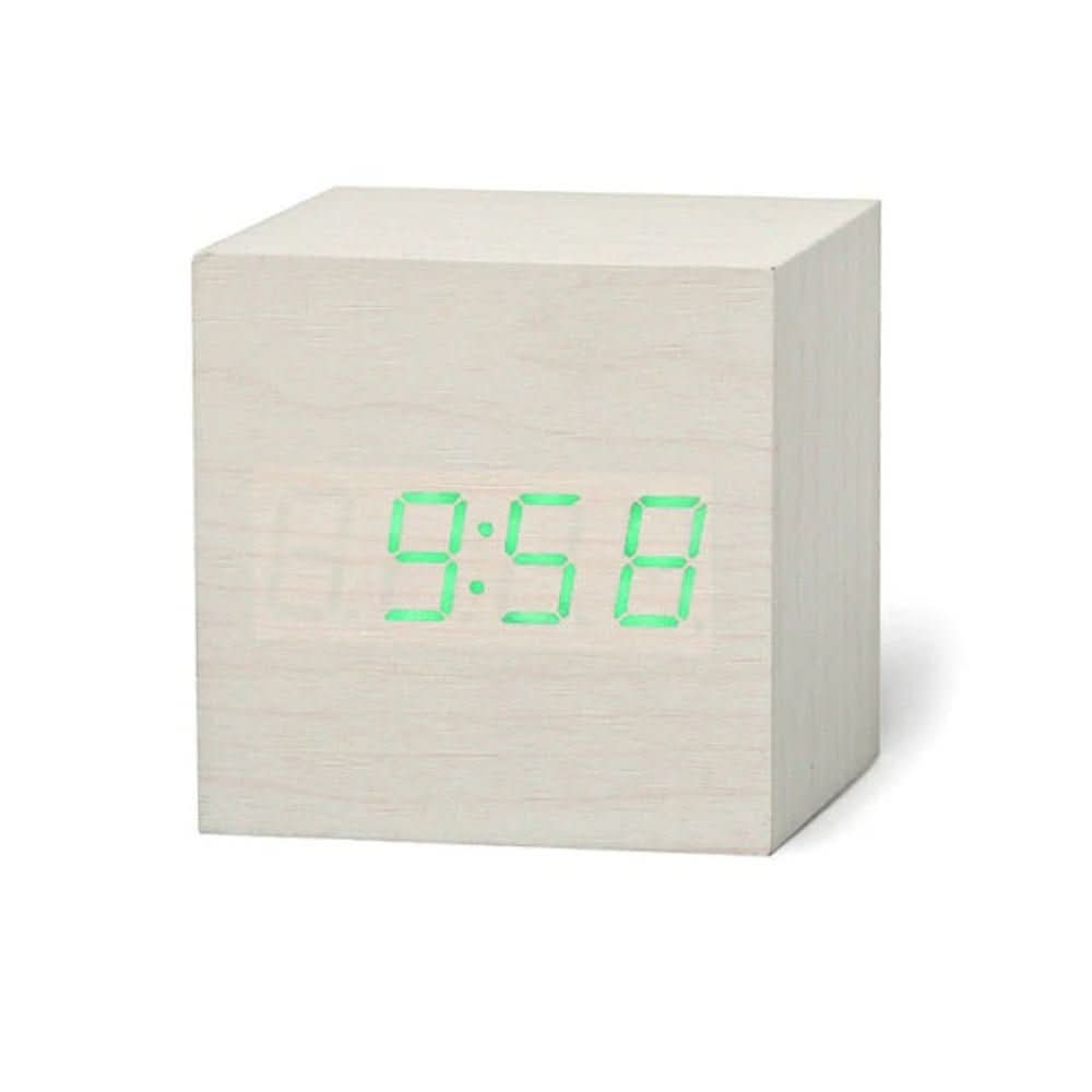 Minimalist LED Alarm Clock with Time, Date & Temperature Display