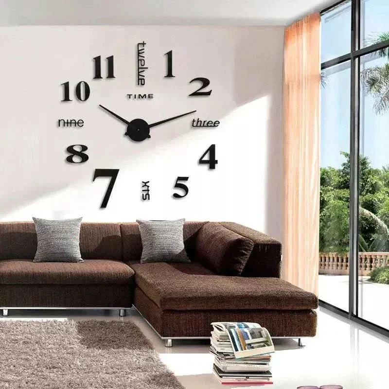 Silent 3D Acrylic Wall Clock for Modern Interiors