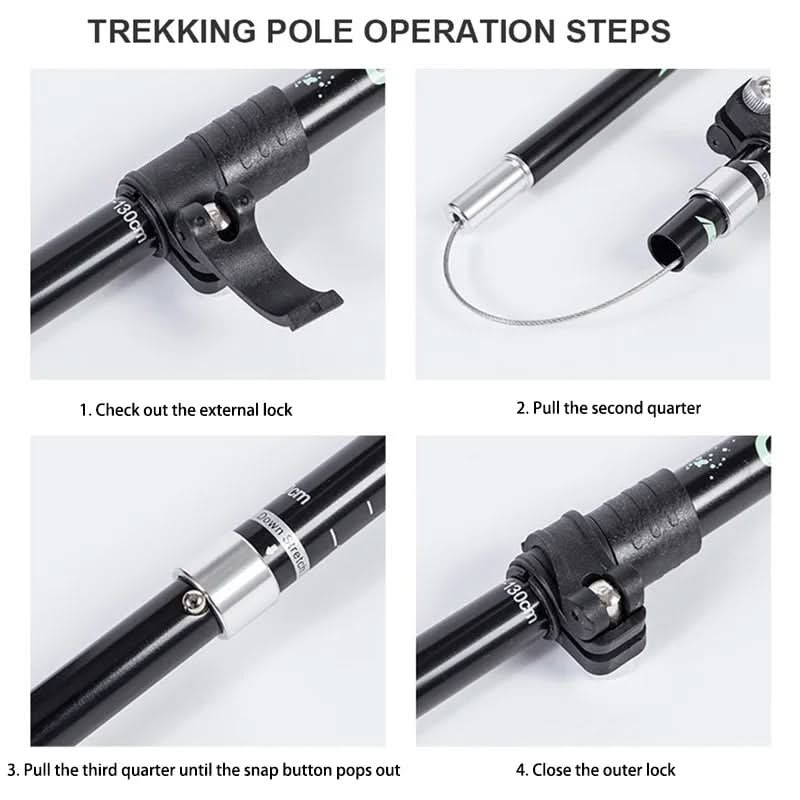 Ultralight Folding Trekking Poles for Hiking & Camping