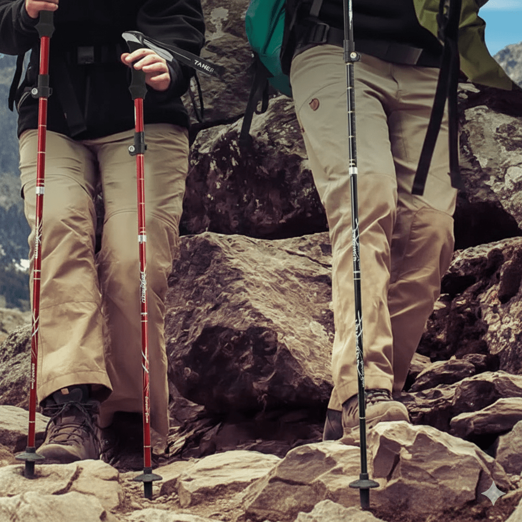 Ultralight Folding Trekking Poles for Hiking & Camping