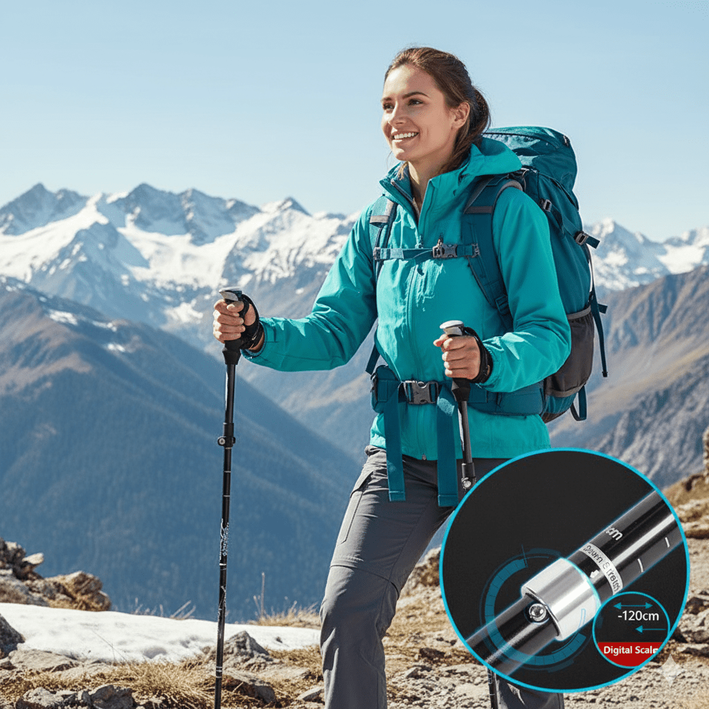 Ultralight Folding Trekking Poles for Hiking & Camping