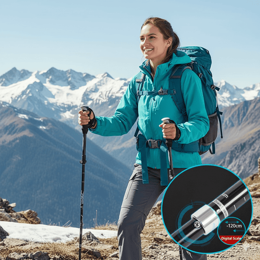 Ultralight Folding Trekking Poles for Hiking & Camping