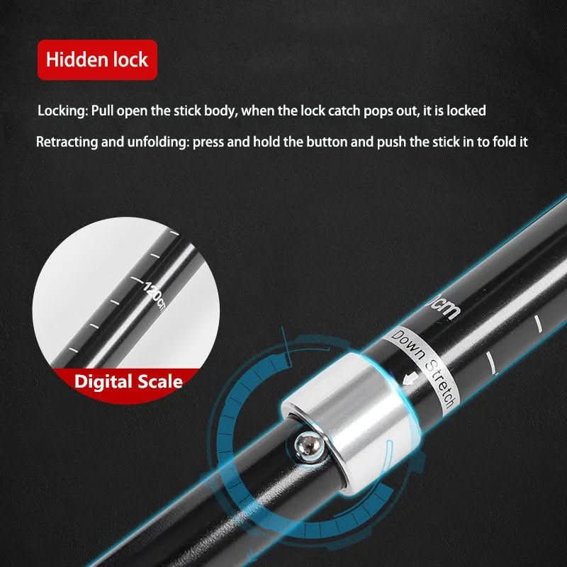 Ultralight Folding Trekking Poles for Hiking & Camping