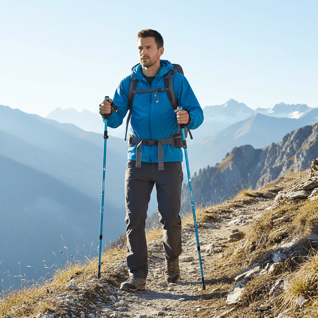 Ultralight Folding Trekking Poles for Hiking & Camping