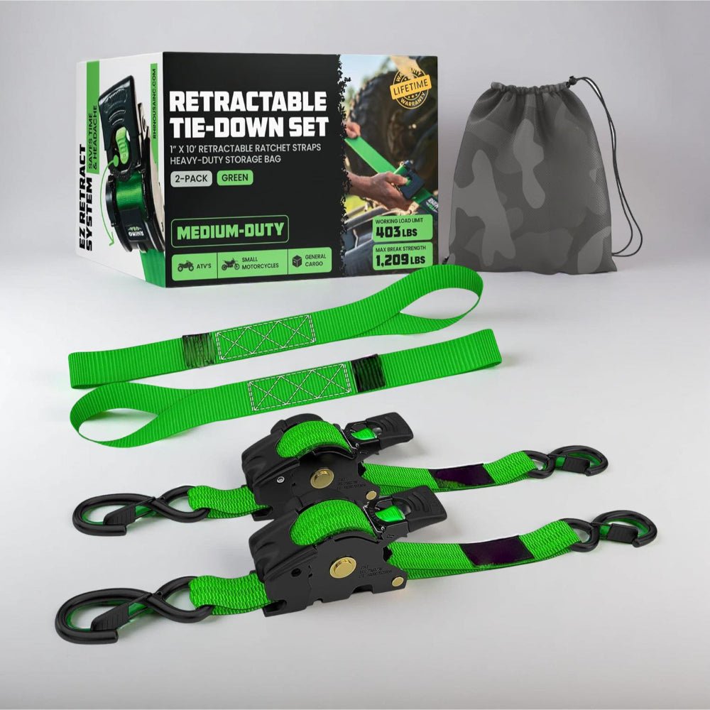 Heavy Duty Retractable Ratchet Straps for Cargo Security