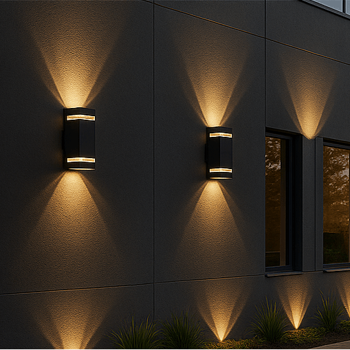 Modern Up & Down Outdoor Lights, IP65 Waterproof Garden Lamps