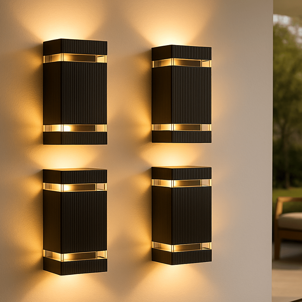 Modern Up & Down Outdoor Lights, IP65 Waterproof Garden Lamps