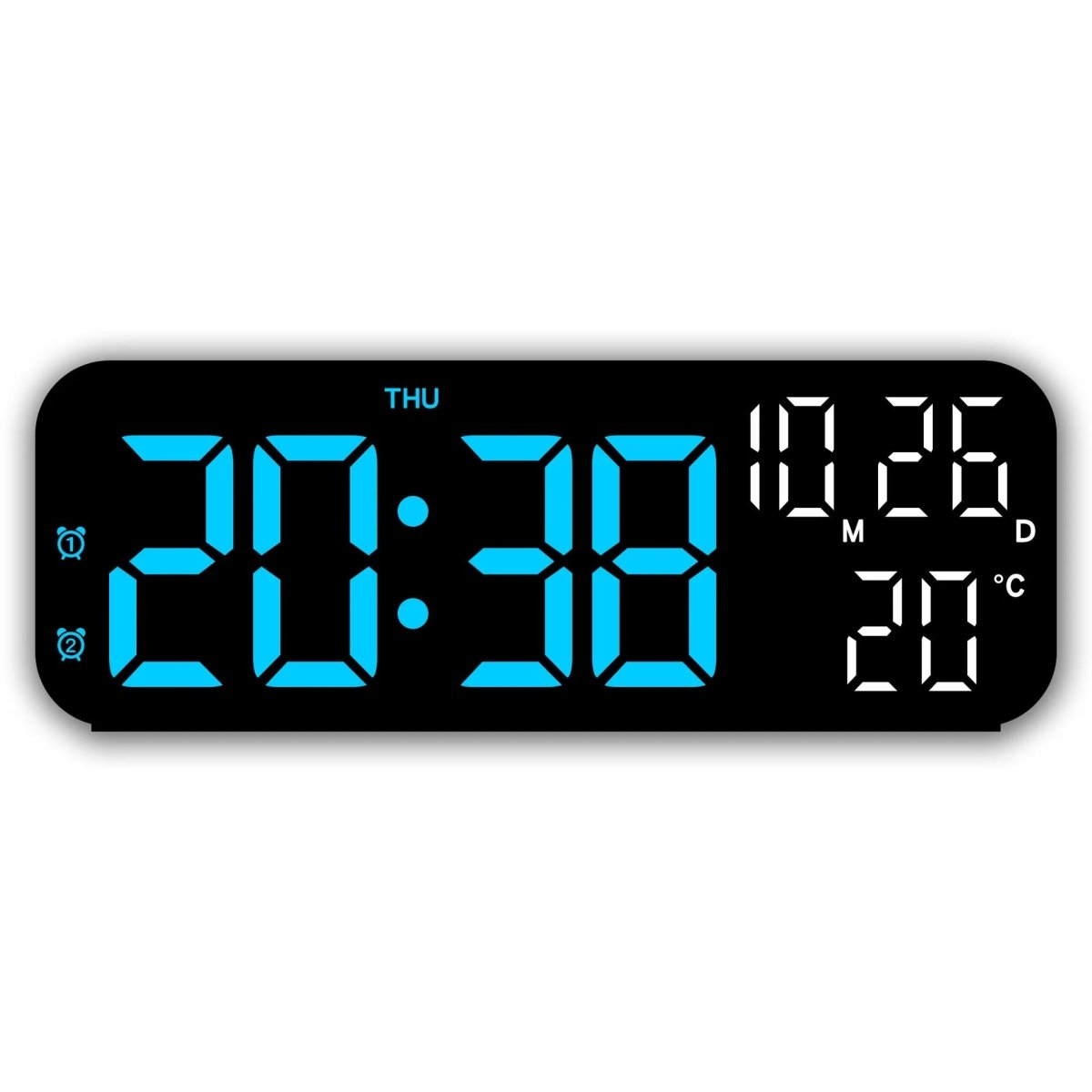LED Digital Alarm Clock with Voice Control & Temperature Display