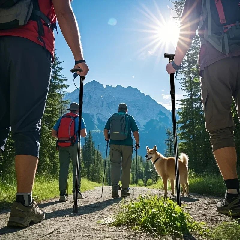 Telescopic Adjustable Folding Walking Stick for Comfortable Hiking Support