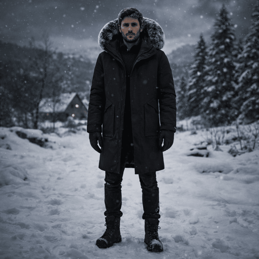 Windproof Insulated Winter Parka for Men