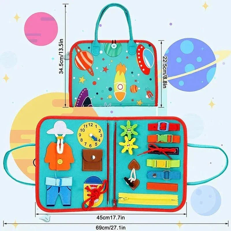Montessori Sensory Book, ftui Early Learning Adventure for Ages 2–5 with Interactive Felt Storage