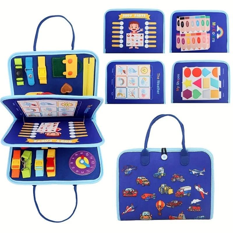 Montessori Sensory Book, ftui Early Learning Adventure for Ages 2–5 with Interactive Felt Storage