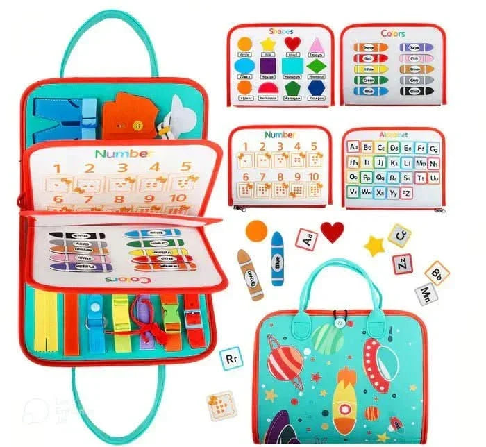 Montessori Sensory Book, ftui Early Learning Adventure for Ages 2–5 with Interactive Felt Storage