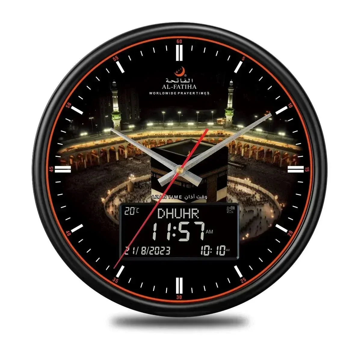 Time Prayer Clock – Automatic Global Prayer Times with Azan Alarm and Elegant Design