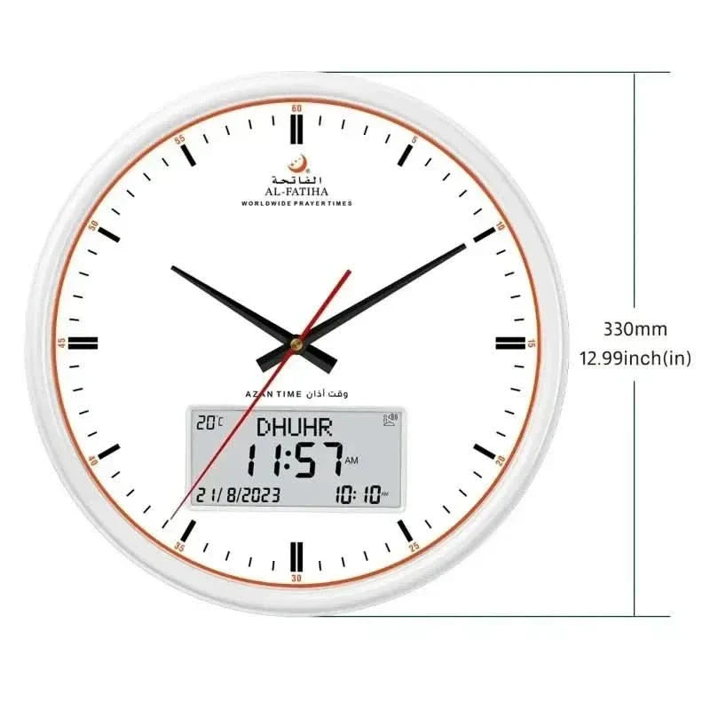 Time Prayer Clock – Automatic Global Prayer Times with Azan Alarm and Elegant Design
