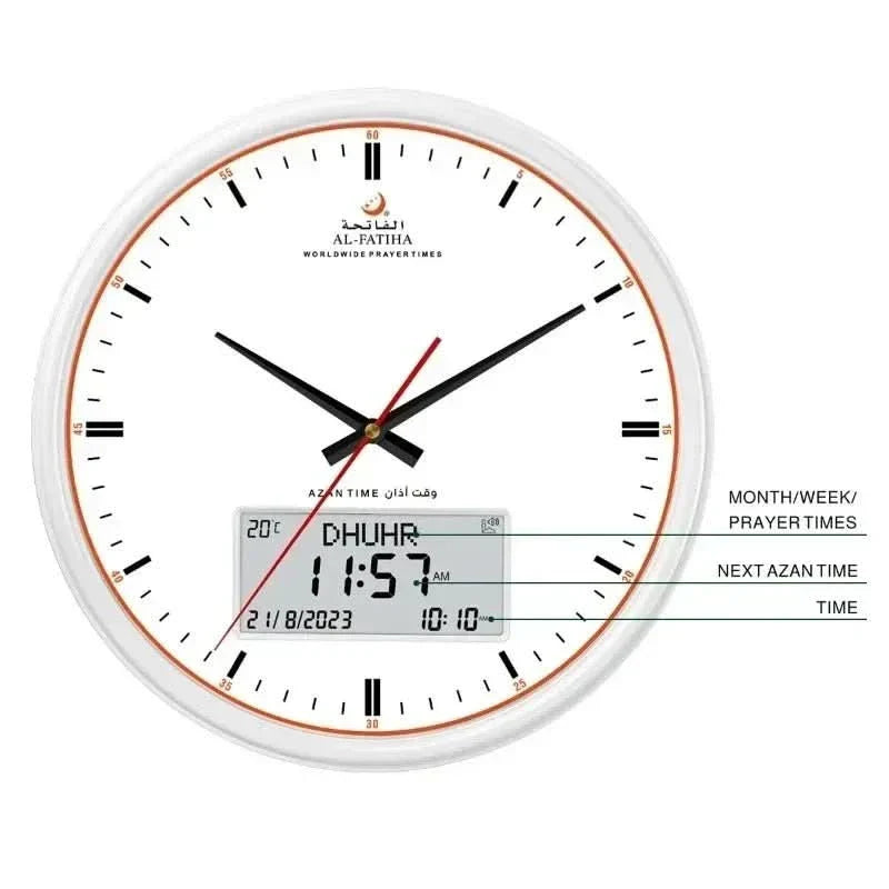 Time Prayer Clock – Automatic Global Prayer Times with Azan Alarm and Elegant Design