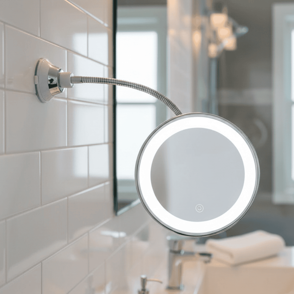 LED Beauty Mirror with Powerful Lighting & 10x Magnification